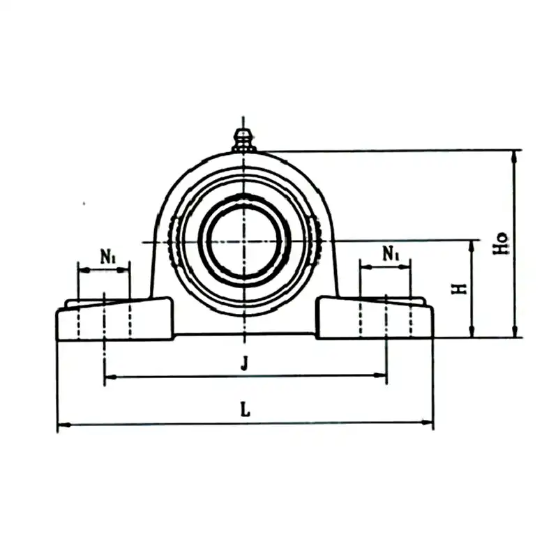 Strukturzeichnung 立式带顶丝 UCP200