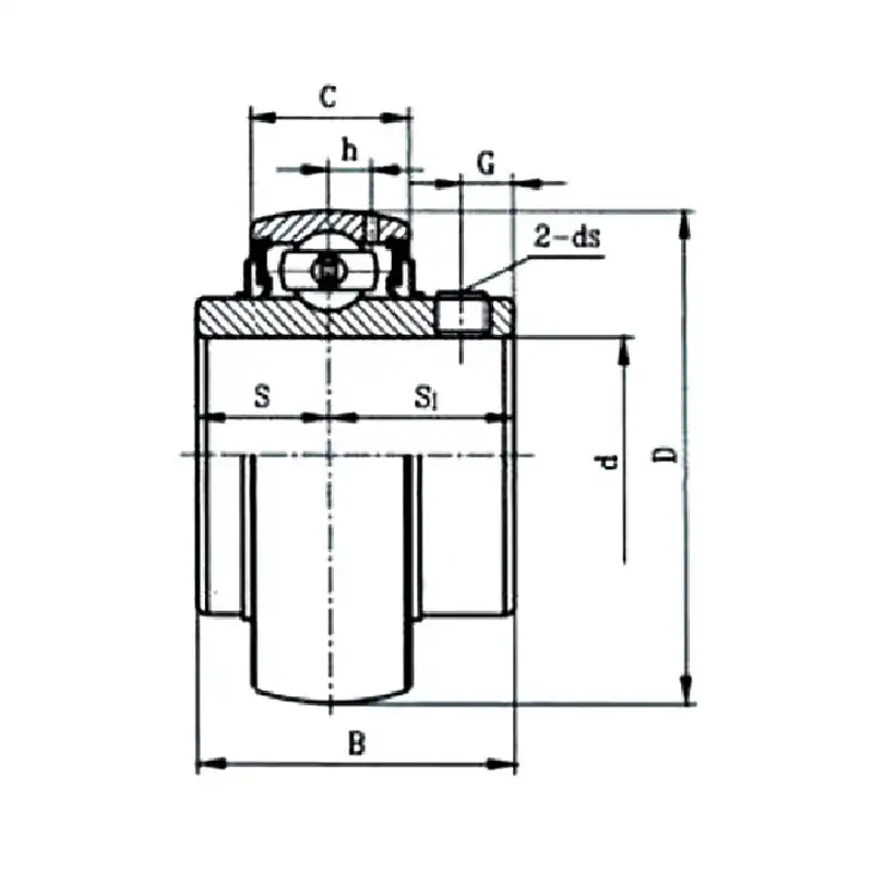Strukturzeichnung 带顶丝 UC300